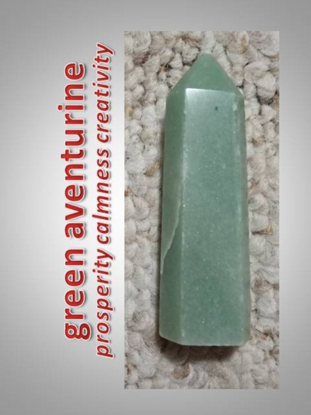 Green Aventurine Tower 01 Prosperity Calmness Balance